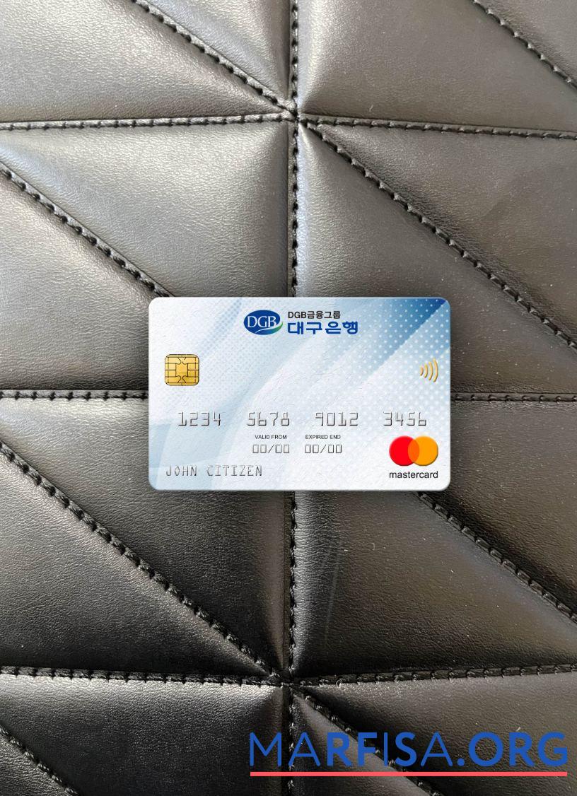 Blank South Korea Daegu bank mastercard photolook front sample